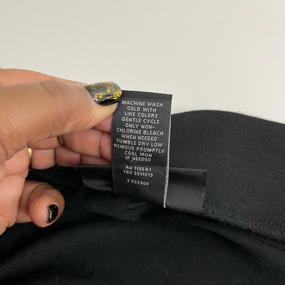 Lane Bryant Maxi Skirt Black Blue Asymmetrical Hem, Size 18/20 - Picture 7 of 8